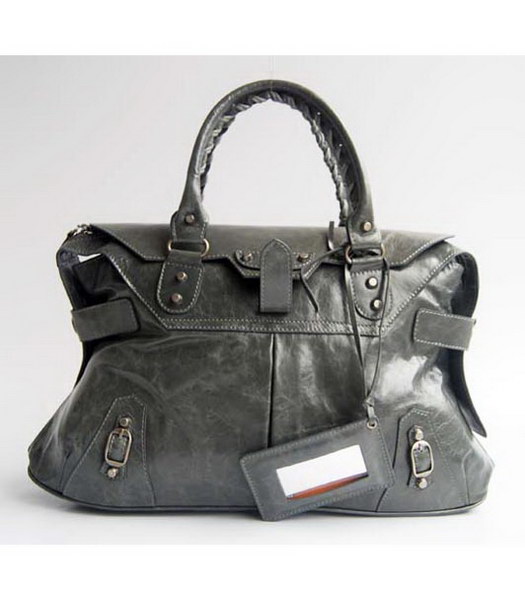 Balenciaga Bag Grande città in grigio scuro Pelle